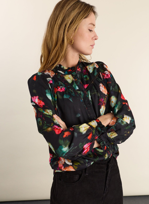 Eleanor Printed Blouse - UK 08 | EU 34 | US 04 / Black Bouquet