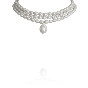 Victoria Pearl Choker Necklace (14")