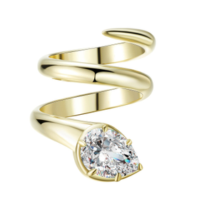 When You Know You Know Gold Twisted Snake Pinky Ring (D (UK))