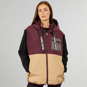 L'amore Couture Womens Thyme Fleece Mix Parka Multi
