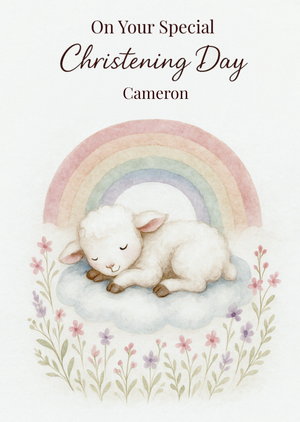 On Your Special Christening Day Illustrated Card