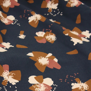 Tissu jersey de coton Anémona Bleu encre - Églantine & Zoé