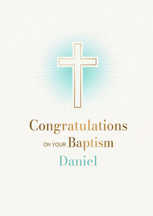 Congratulations On Your Baptism Card