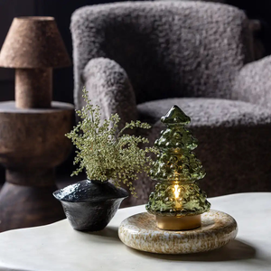 Glass Tree LED, Green - Large