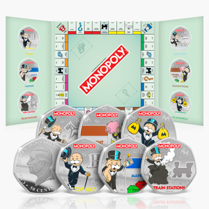 Monopoly Legends of the Board 2026 .999 Silver Plated Coin Pack