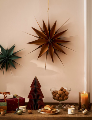 Maddox Christmas Classic Star - Cotton Paper, Nutmeg, Large