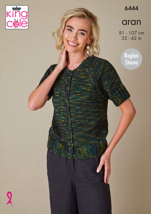 Sweater and Cardigan in King Cole Firefly Aran (6444)