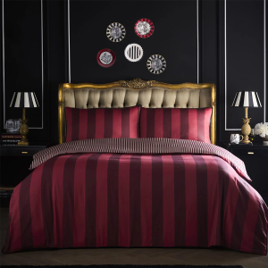 Festivo Circus Stripe Duvet Cover Set- Red King Size 220x230cm