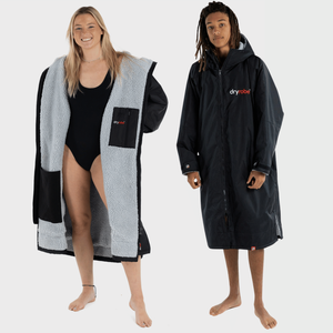 dryrobe Advance Long Sleeve Changing Robe - XS / Black Grey