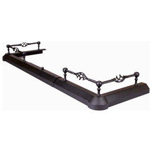 Calfire Spiral 3 Piece Fire Fender Black – Extendable Decorative Fireplace Surround