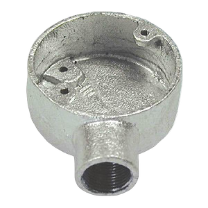 CF201G Galvanised Steel Circular Terminal Box (1 Way) 20mm