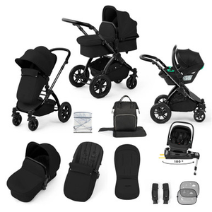 Ickle Bubba Stomp Luxe Nimbus Travel System - Black/Midnight/Black