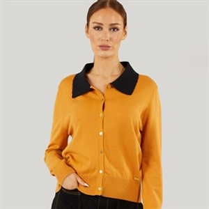 Foxdale Womens Wetherby Cardigan Mustard Yellow/Black