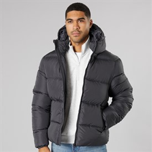 French Connection Mens Row Mid Jacket Charcoal