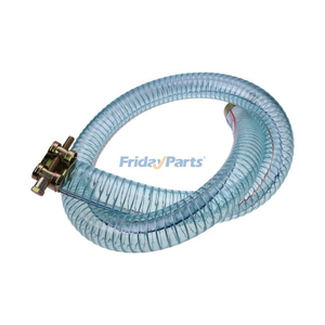 36" Length 1" ID Log Splitter Suction Hose With Worm Gear Hose Clamp