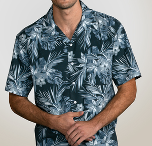 Blue Generation Indigo Breeze Poplin Short Sleeve Camp Shirt - Indigo Breeze