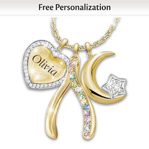 Love And Wishes For My Granddaughter Personalized Necklace