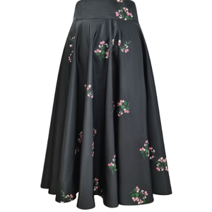 Floral Taffeta Midi Skirt (S)