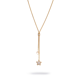 Starlight Glow Lariat Necklace - Gold