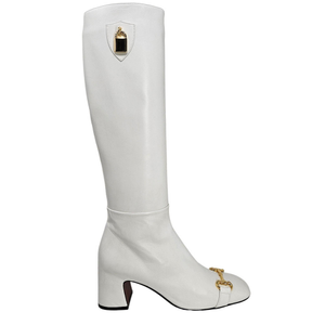 White Tall Lock Boot (6 UK)