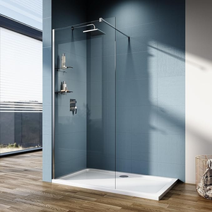 ELEGANT 700 Walk in Shower Screen with Two Glass Shelves
