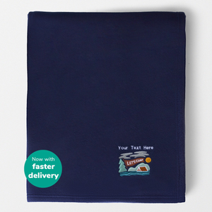 Personalised Let's Camp Embroidered Blanket