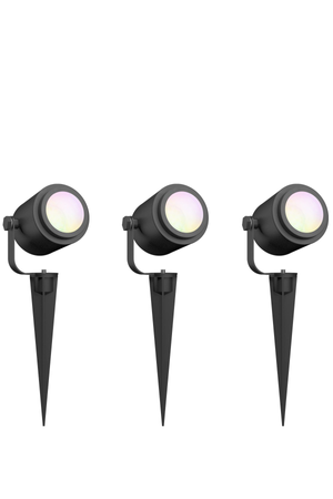 3x Calex Smart WLAN LED Gartenstrahler - RGB - IP44 - Plug & Play
