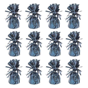 Metallic Petrol Blue Foil Balloon Weights - Pack of 12