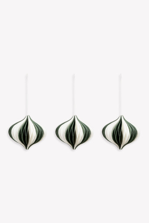 Maddox 2 Tone Drop H8cm Set of 3 Rosemary