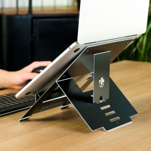 R-Go Black Riser Flexible Laptop Stand