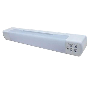 Eterna Lighting LEDSHDVO White Polycarbonate LED Dual Voltage Shaverlight With Pullcord & Opal Diffuser IP20 6W 240V W:435mm x H:57mm x D:65mm