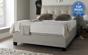 Novo Acerra Ottoman Bed Frame, Superking, Oatmeal