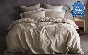 Lazy Linen Duvet Cover, Superking, Sage