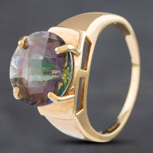 Pre-Owned 9ct Yellow Gold Mystic Topaz Dress Ring 411000318