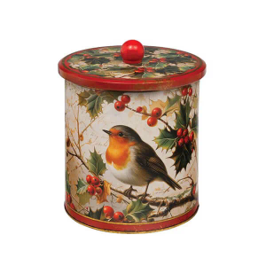 Elite Tins Robin Medium Biscuit Barrel