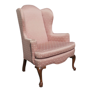Vintage Ethan Allen Queen Anne Wingback Armchair
