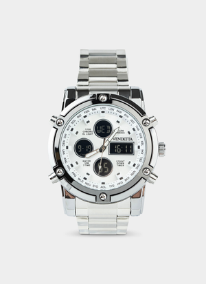 Vendetta Titan Watch - Silver/Black