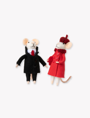 Mr and Mrs Smart Mouse White Black Red