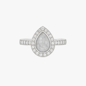 Crystal Teardrop Ashes Ring