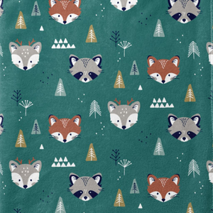 Tissu doudou - Animaux de la forêt