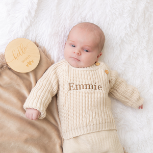Taupe Fisherman Knit Jumper