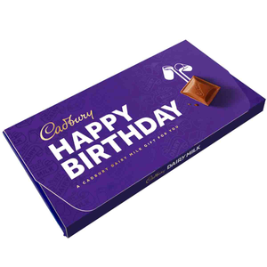 Cadbury Dairy Milk "Happy Birthday" Chocolate Bar with Gift Envelope