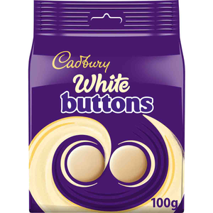 Cadbury White Chocolate Buttons Bag 100g