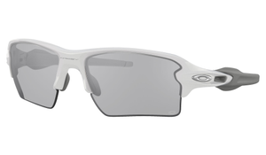 Oakley Flak 2.0 XL Prescription Sunglasses - Polished White, Oakley Black Iridium Transitions GEN S Photochromic