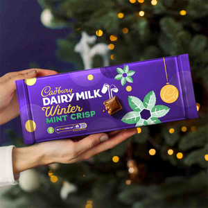 Cadbury Dairy Milk Christmas Mint Crisp Chocolate Bar 360g