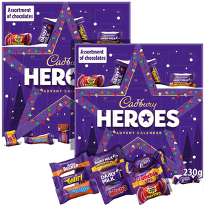 Cadbury Heroes Chocolate Advent Calendars 230g (Bundle of 2)