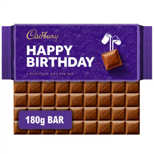 Cadbury "Happy Birthday" Dairy Milk Chocolate Bar 180g