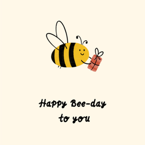 Moonpig Happy Bee Day To You Illustrated Birthday Card