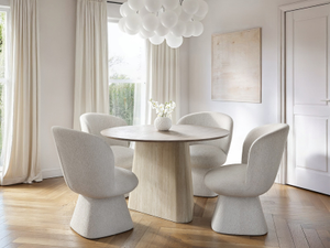 SOLACE+CO Elin Dining Table with Aiko Chairs Set of 4