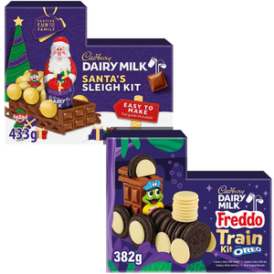 Cadbury Freddo Dairy Milk Chocolate Train & Sleigh Kits (Bundle of 2)